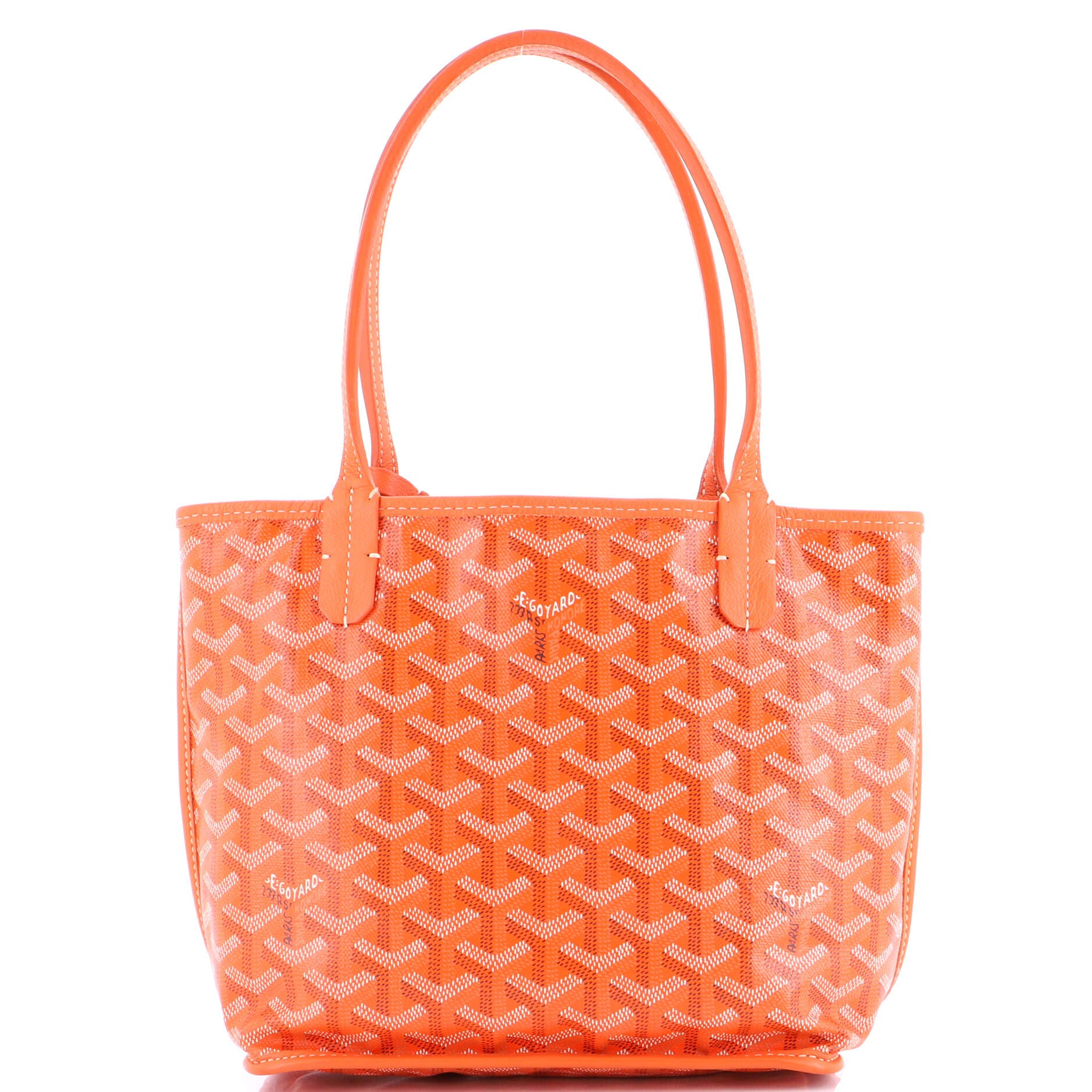 Pre-Owned Goyard Anjou Reversible Tote Coated Canvas Mini, Main, color, 