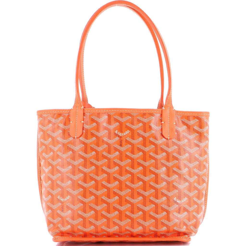 Pre-owned Goyard Goyard Anjou Reversible Tote Coated Canvas Mini In Multi