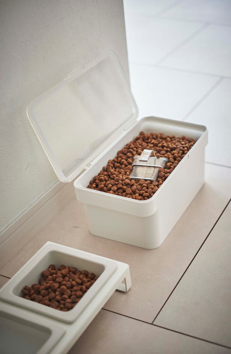 Yamazaki Small Airtight Pet Food Storage Container, Alternate, color, White