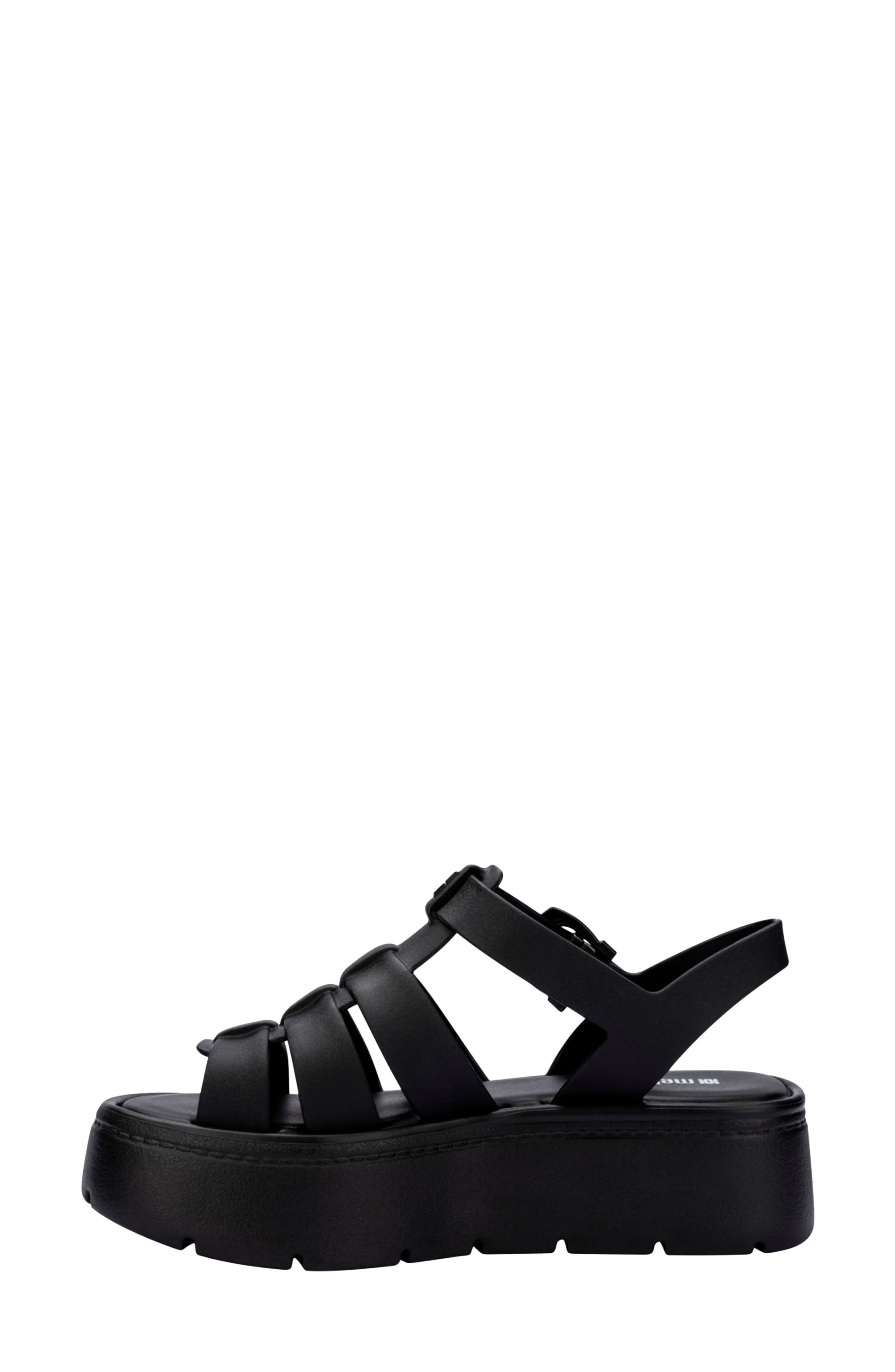 Melissa Up Platform Slingback Fisherman Sandal, Alternate, color, Black