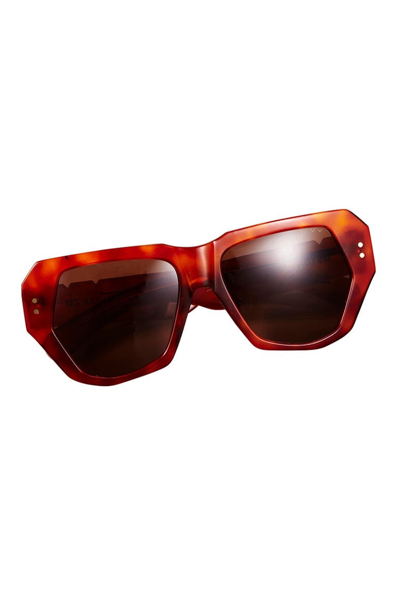 Bec & Bridge 48mm Geometric Sunglasses, Alternate, color, HAVANA/ BROWN