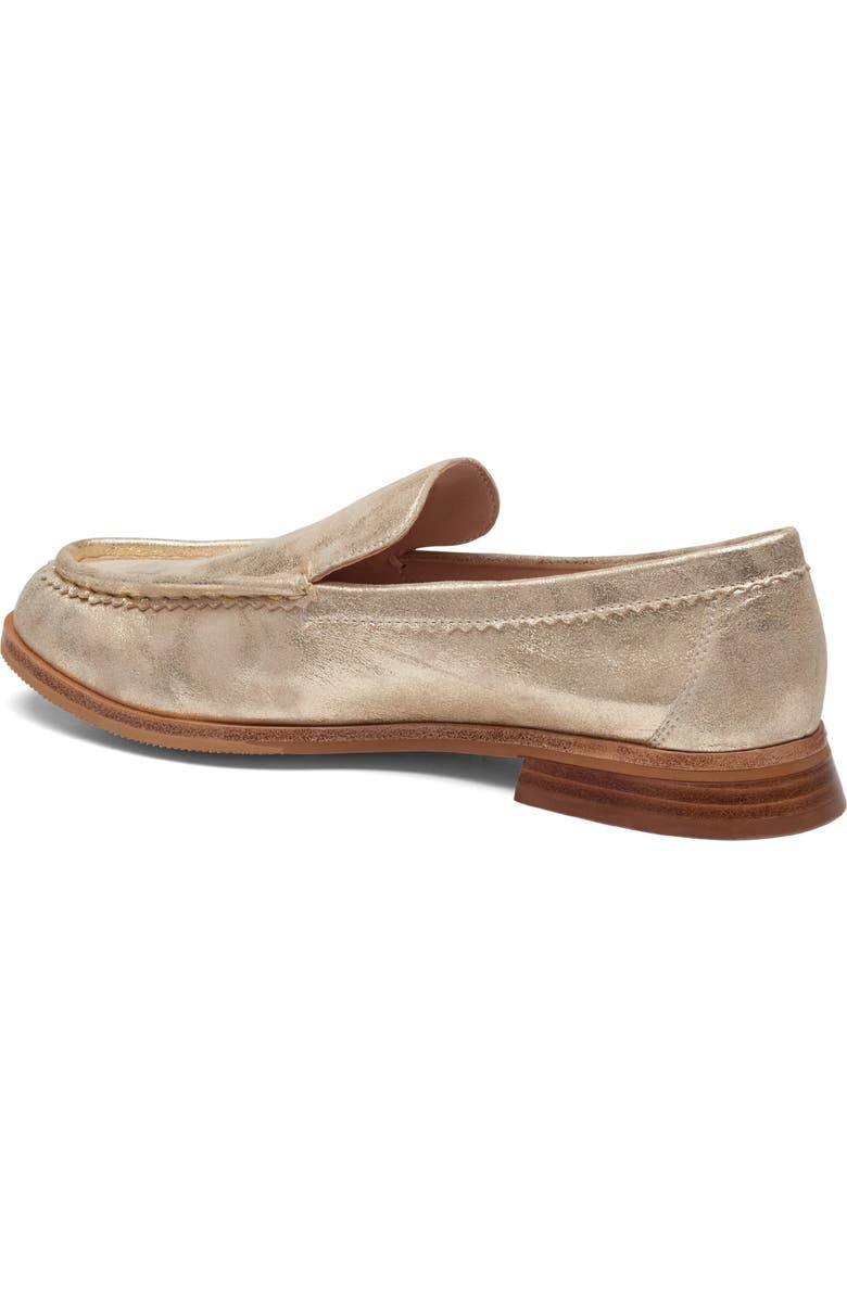 Johnston & Murphy Gillian Metallic Suede Loafer, Alternate, color, Champagne Metallic Suede