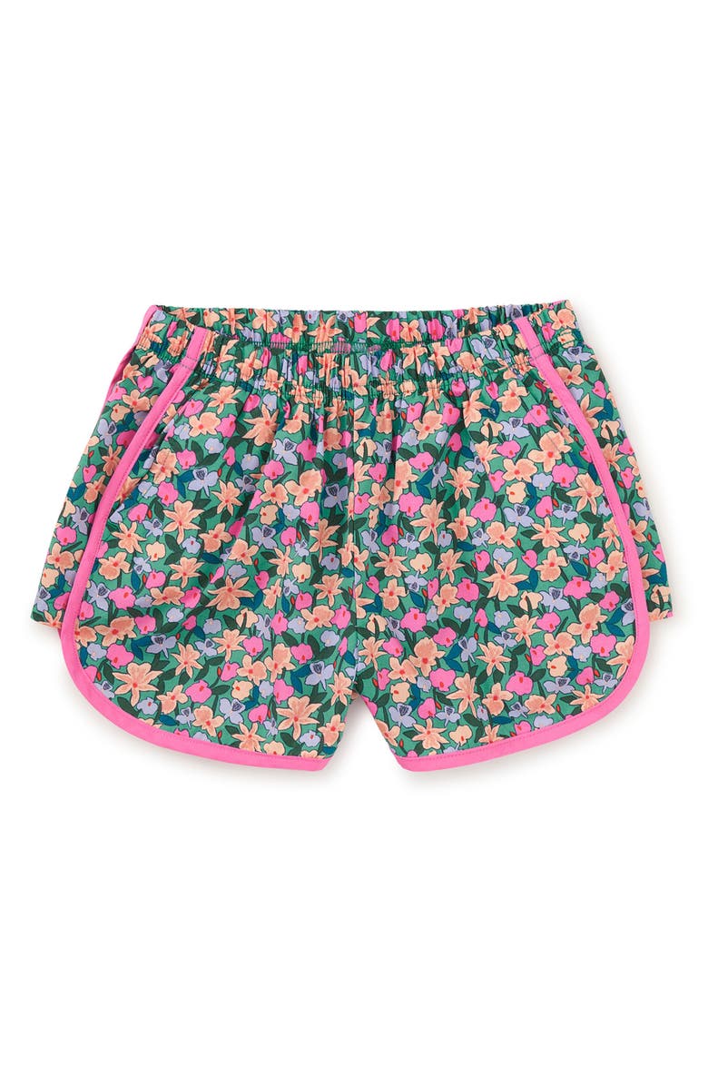 Tea Collection Woven Dolphin Shorts, Main, color, Orchid Ditsy