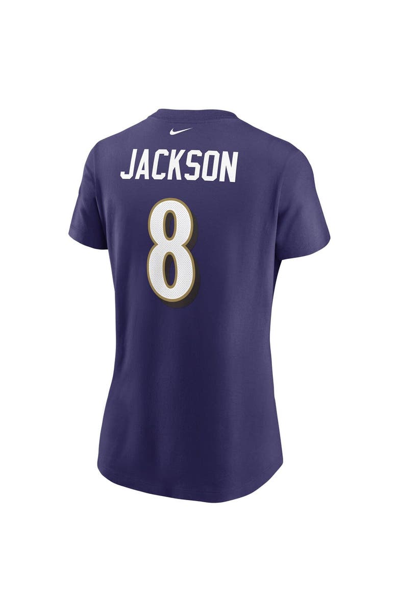 Nike Women's Nike Lamar Jackson Purple Baltimore Ravens Name & Number T-Shirt, Alternate, color, 