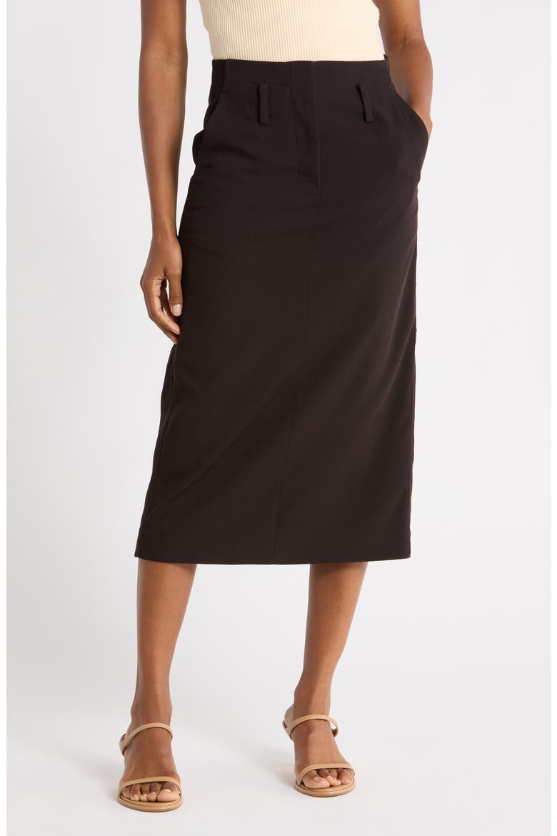 Milan Midi Skirt, Main, color, GANACHE
