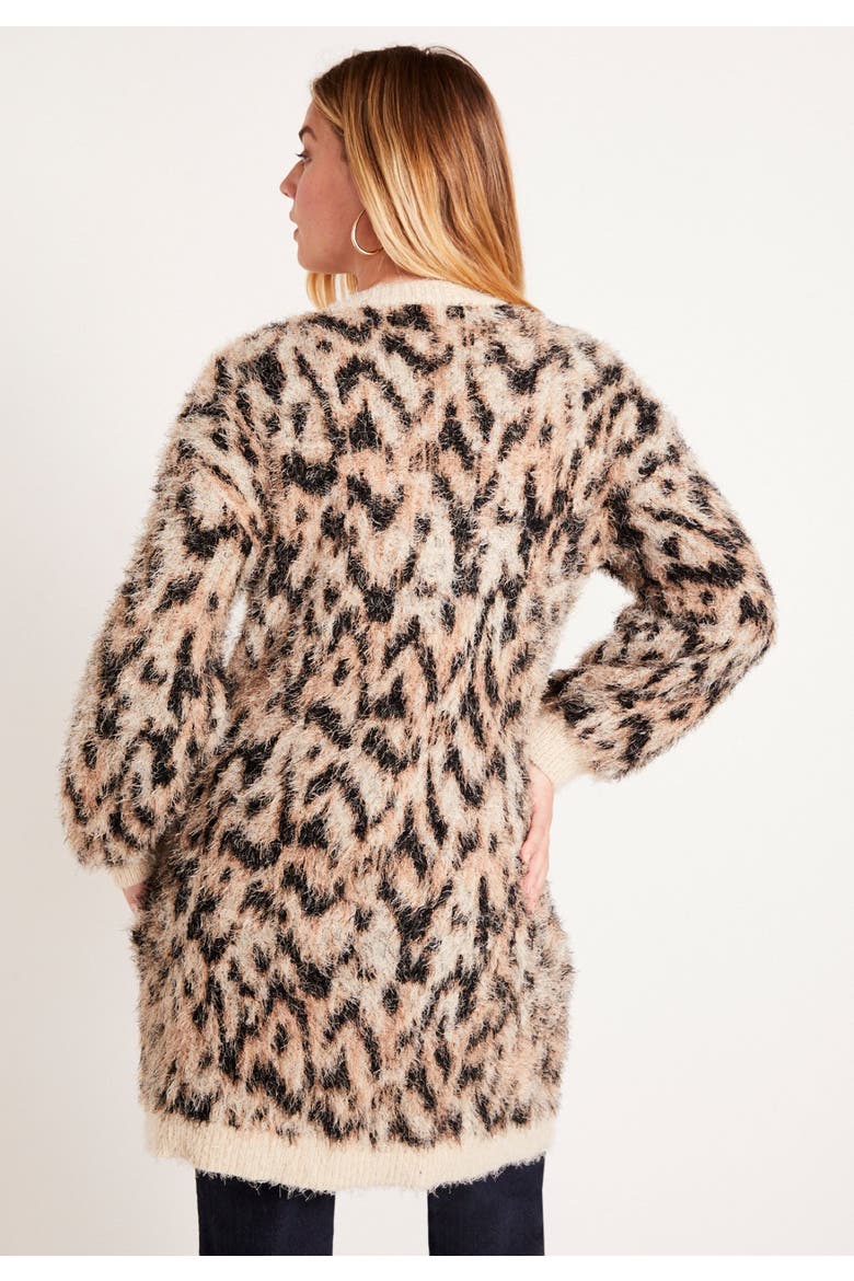 Leopard Print Eyelash Cardigan, Alternate, color, OATMEAL JACQUARD ANIMAL