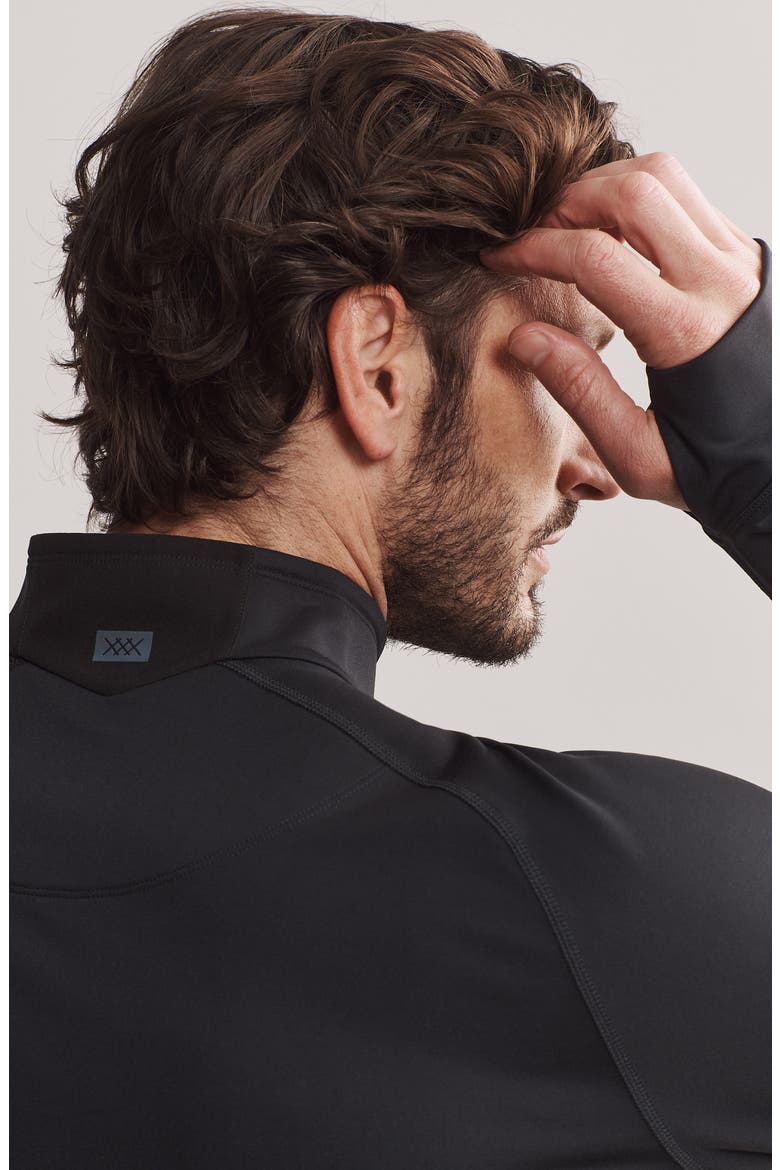 Thermal Run 1/2 Zip Pullover, Alternate, color, BLACK