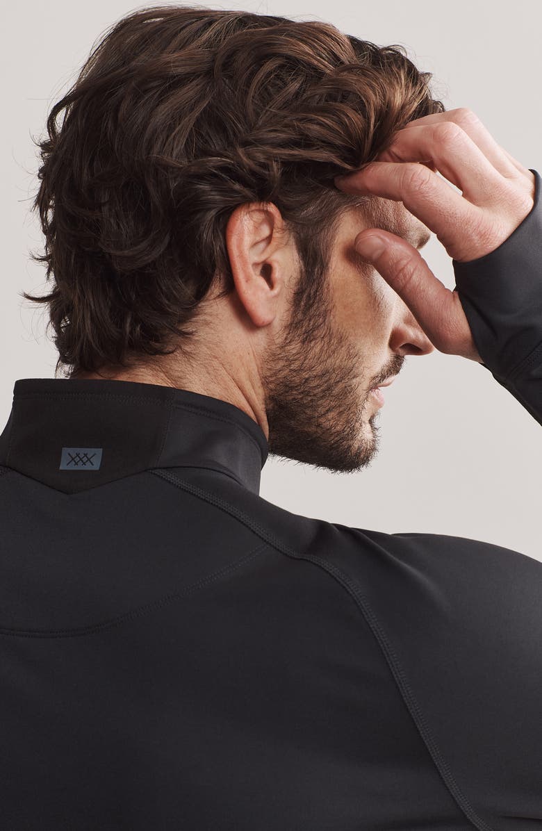 Rhone Thermal Run 1/2 Zip Pullover, Alternate, color, Black
