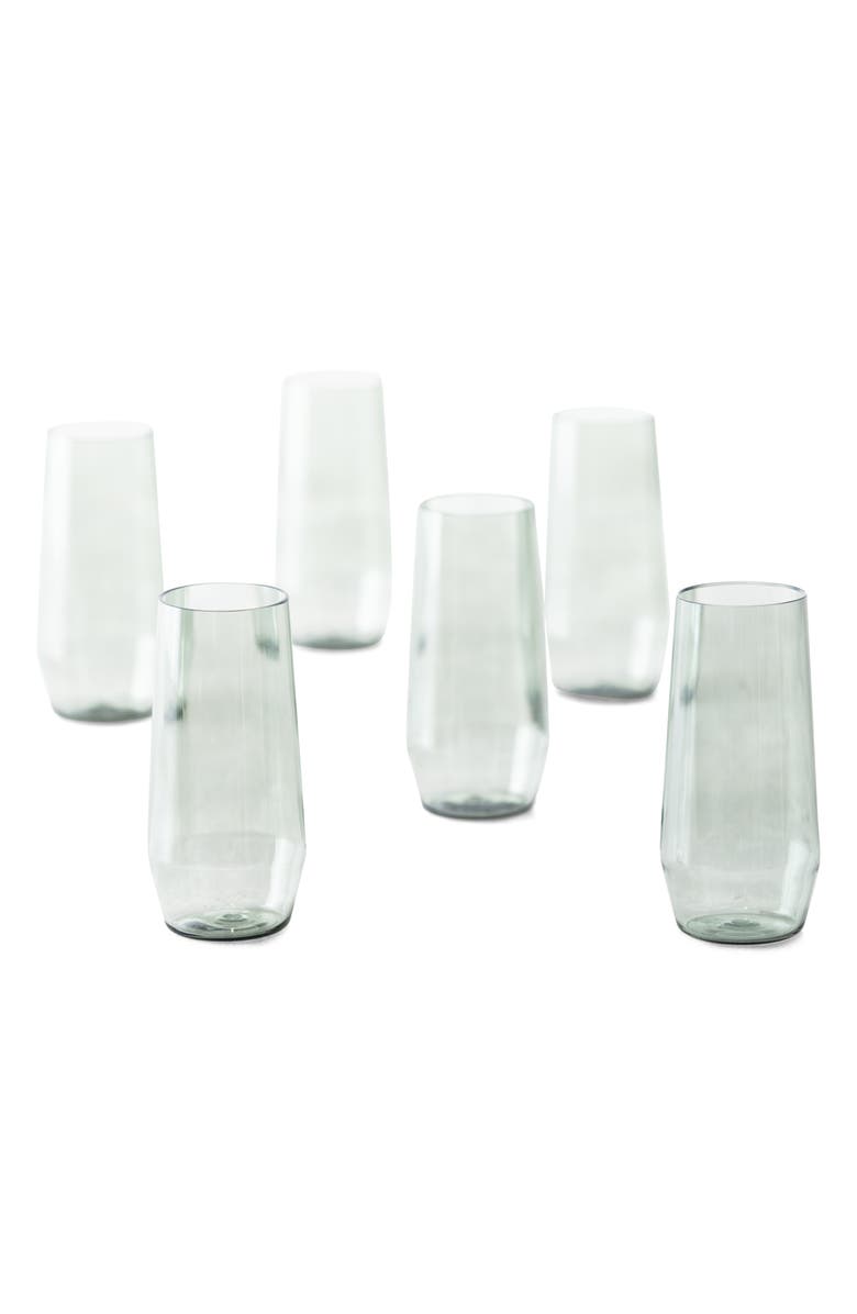Fortessa Sole Shatter Resistant 6-Piece Iced Tea Glasses Set, Main, color, Sage
