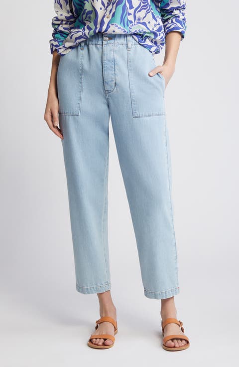 Mercer High Waist Utility Ankle Jeans