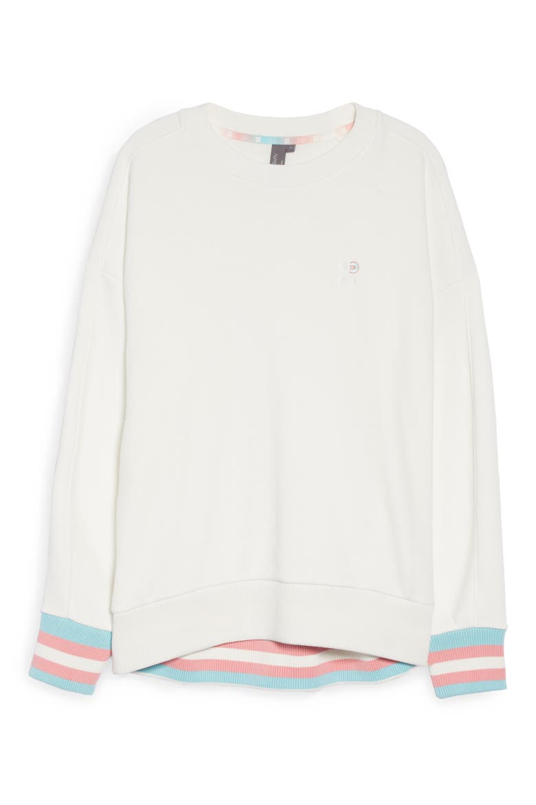 Essentials Sweatshirt, Alternate, color, WHITE MULTI