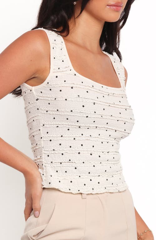 Petal And Pup Petal & Pup Laurette Dot Print Crochet Accent Tank In White