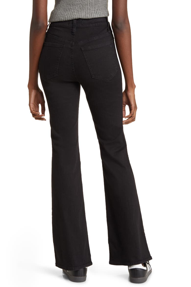 Skinny Flare Jeans, Alternate, color, BLACK FROST