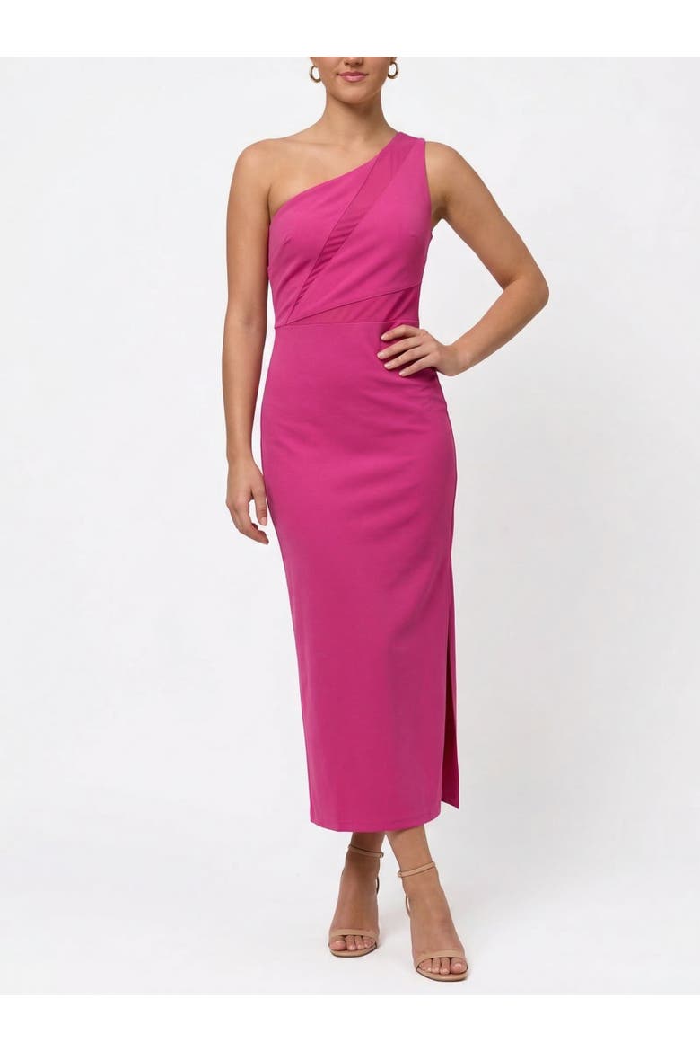 Veanne One Shoulder Maxi Dress, Main, color, Raspberry Rose