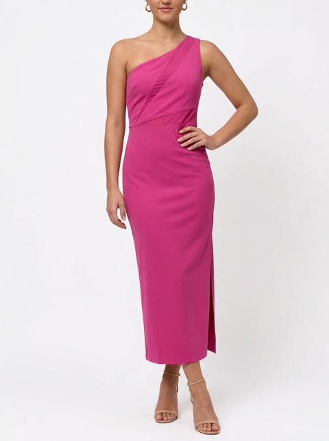 Veanne One Shoulder Maxi Dress