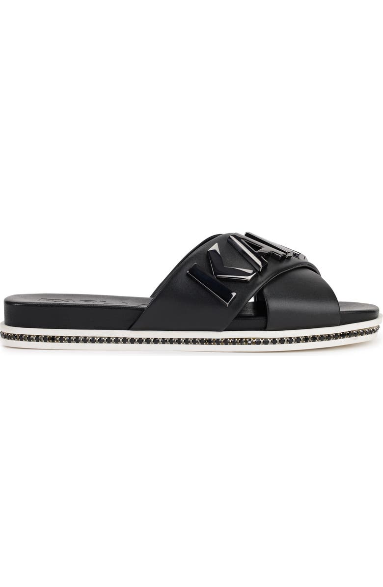 KARL LAGERFELD PARIS Janie Crisscross Slide Sandal, Alternate, color,