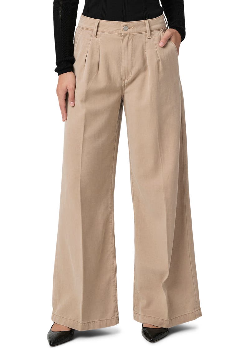 Aurora Pleated Wide Leg Pants, Main, color, VTGFLGSTNE