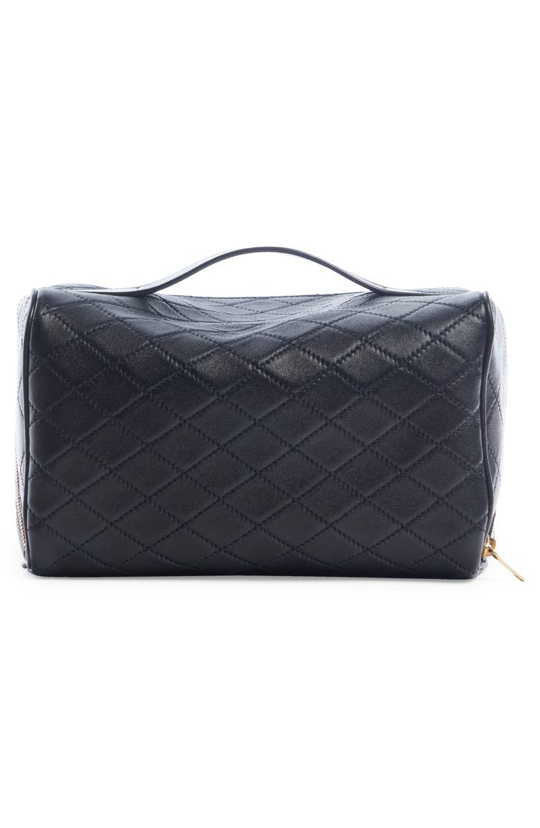 Saint Laurent Vanity Case Quilted Leather Top Handle Bag, Alternate, color, 