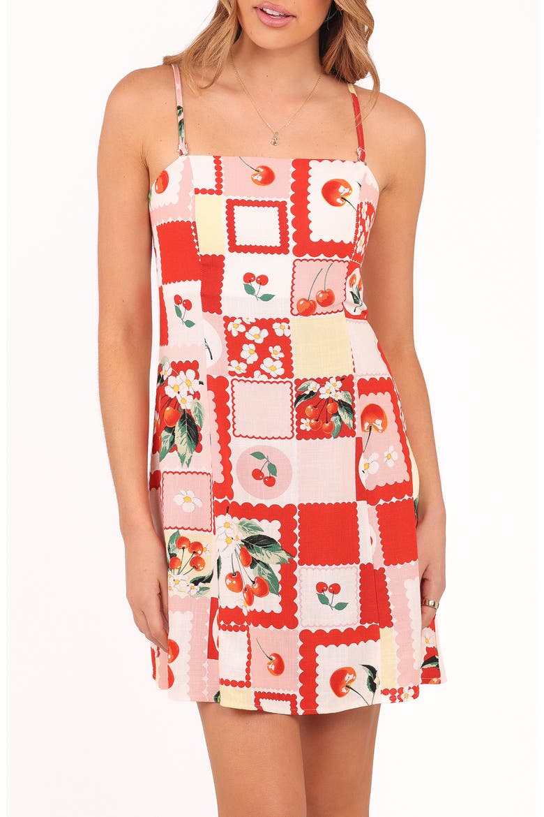 Loredana A-Line Minidress, Alternate, color, CHERRY