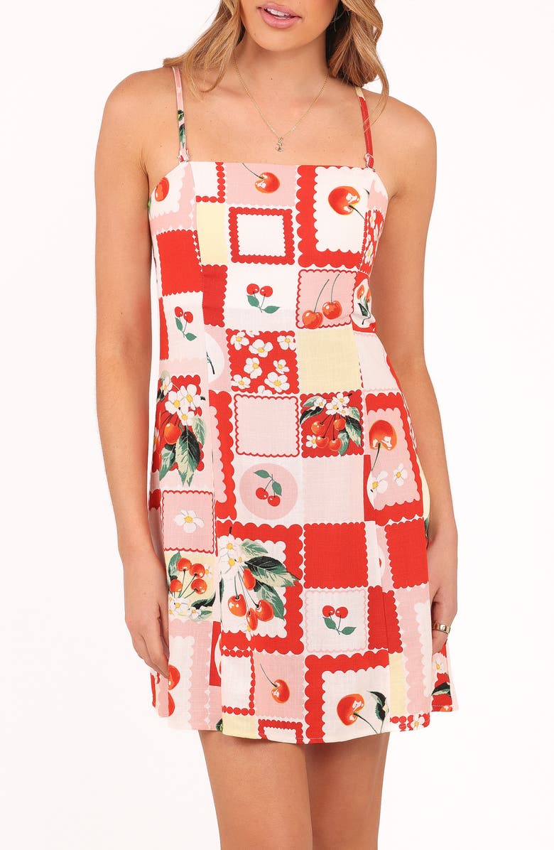 Petal & Pup Loredana A-Line Minidress, Alternate, color, Cherry