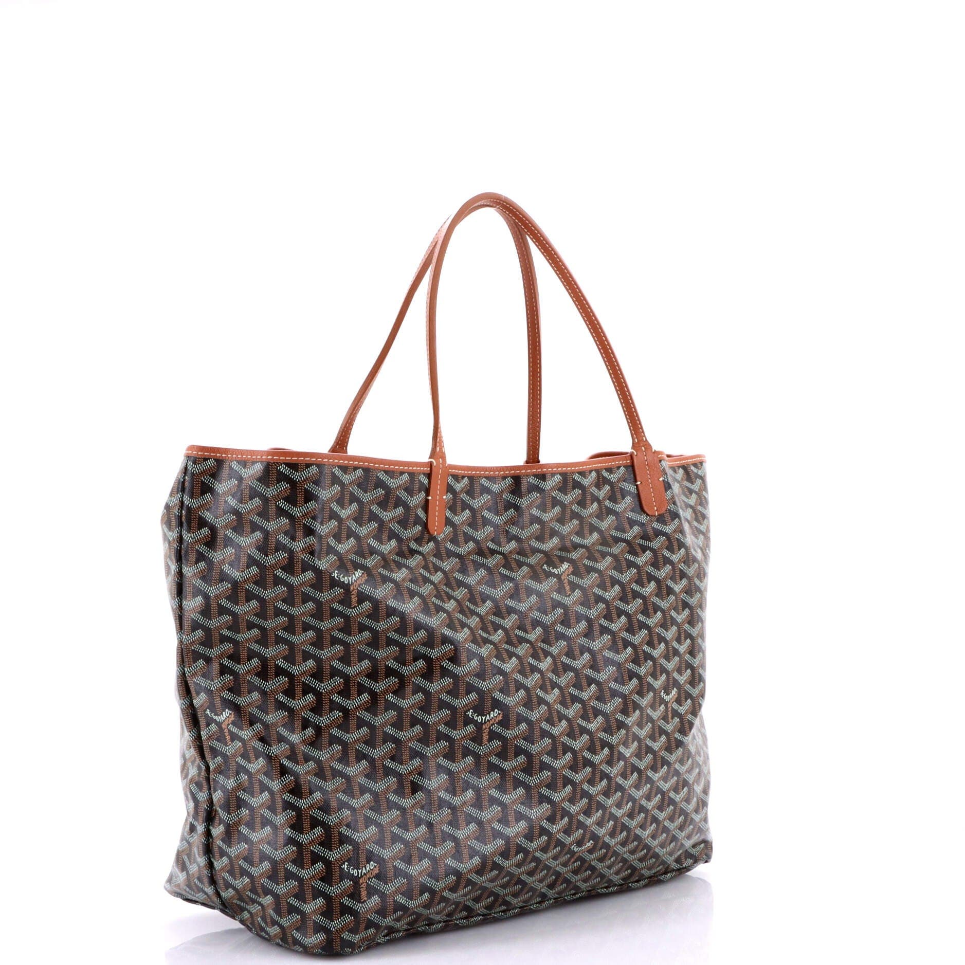 Pre-Owned Goyard Saint Louis Tote Coated Canvas GM, Alternate, color, Brown
