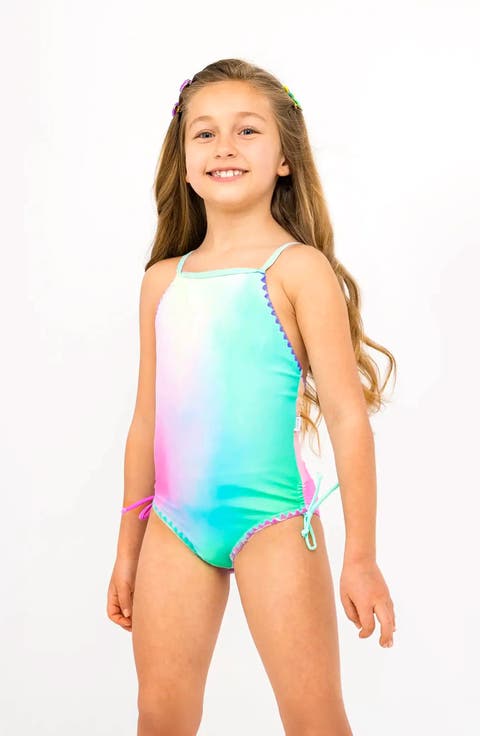 Gradient Printed One Piece Swimsuit