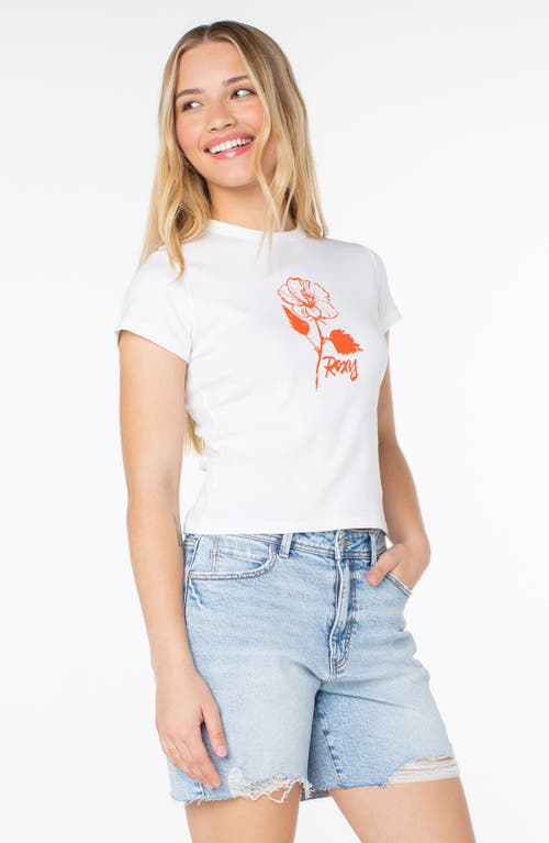 Roxy Sunny Days '90s Graphic Baby Tee In White