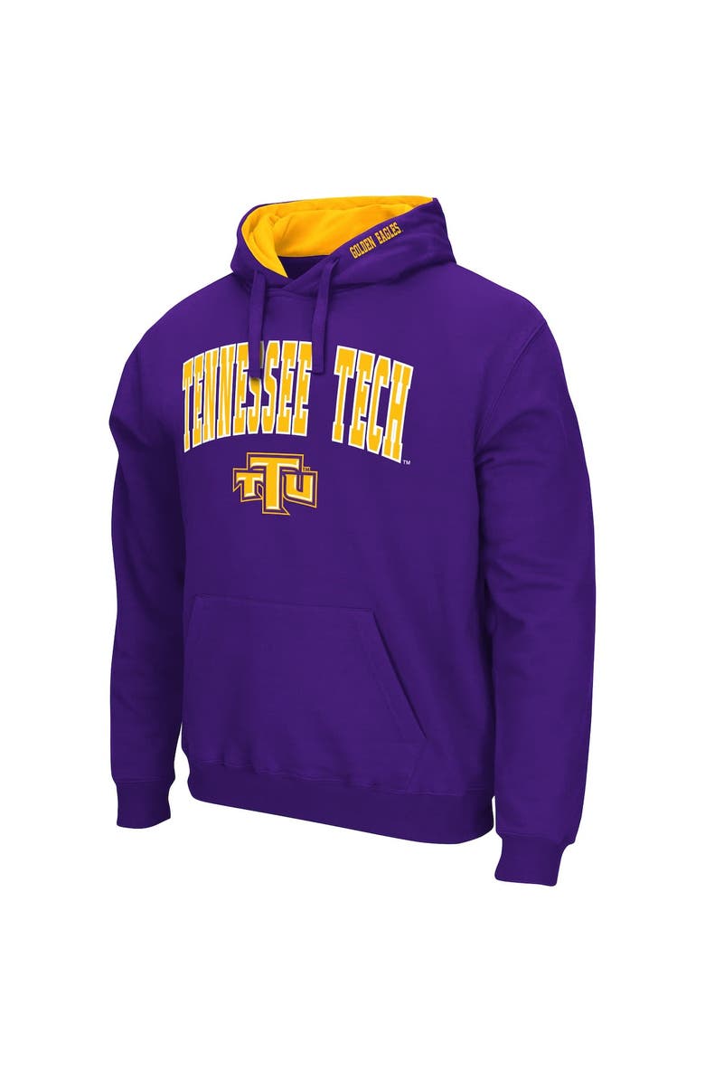 COLOSSEUM Men's Colosseum Purple Tennessee Tech Golden Eagles Arch & Logo 3.0 Pullover Hoodie, Alternate, color, Purple