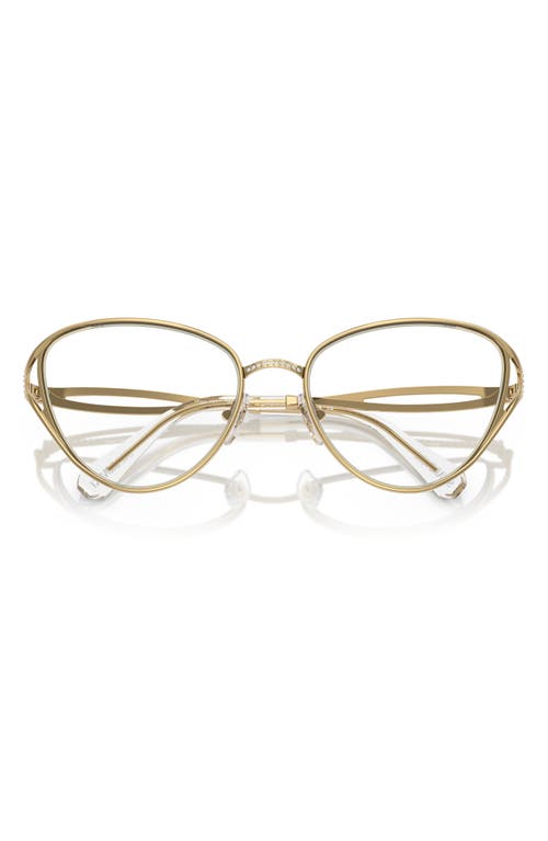 Swarovski 57mm Cat Eye Optical Glasses In Gold