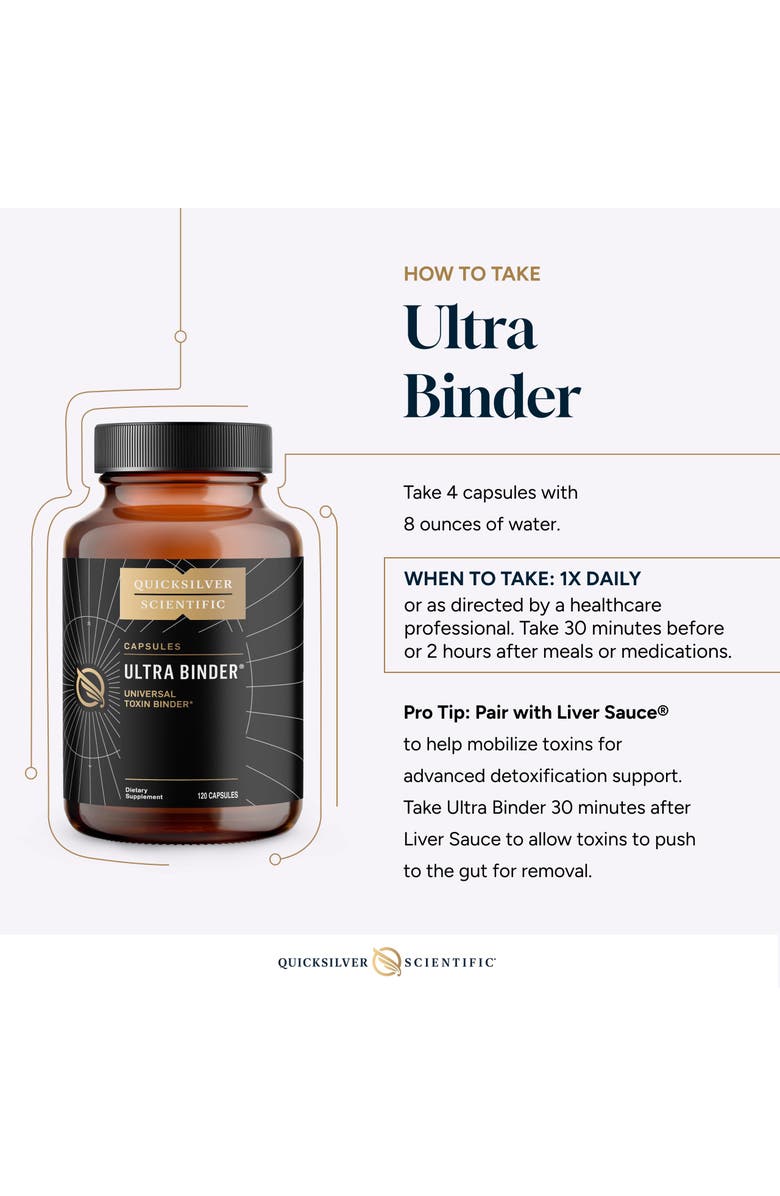 Quicksilver Scientific Ultra Binder Bentonite Clay Zeolite and Charcoal Capsules, Alternate, color, NO COLOR