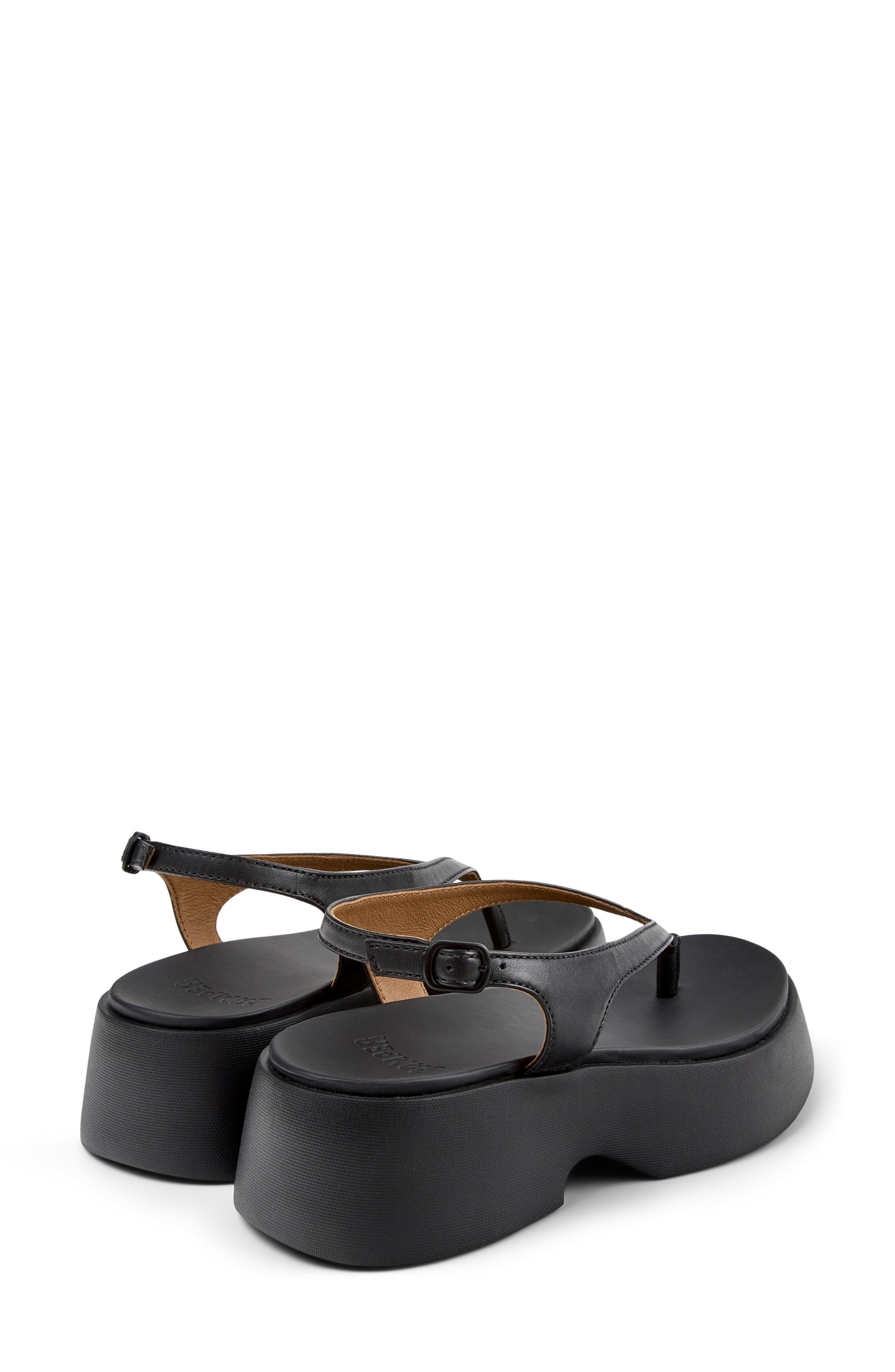 Camper Tasha Platform Thong Sandal, Alternate, color, Black
