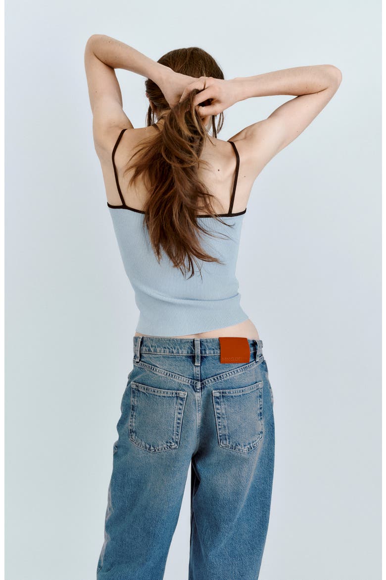 Fitted Ribbed Tank, Alternate, color, SKY BLUE