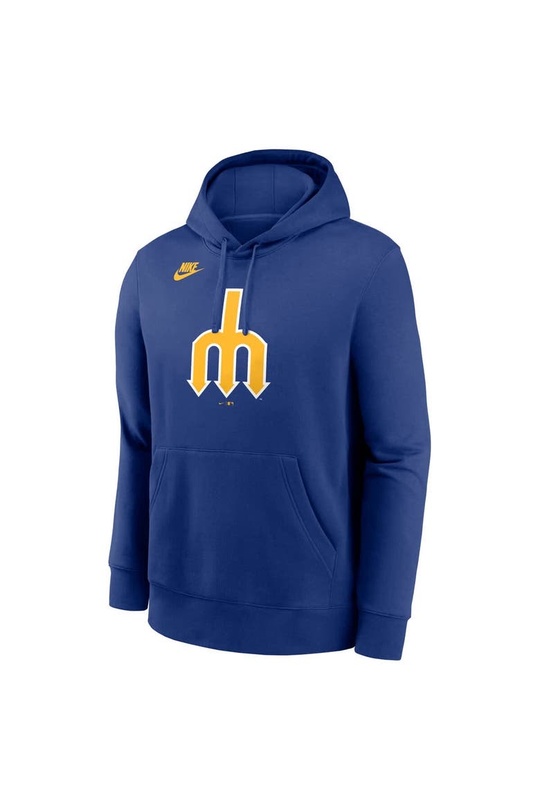 Men's Nike Royal Seattle Mariners Cooperstown Collection Logo Club Pullover Hoodie, Alternate, color, Royal