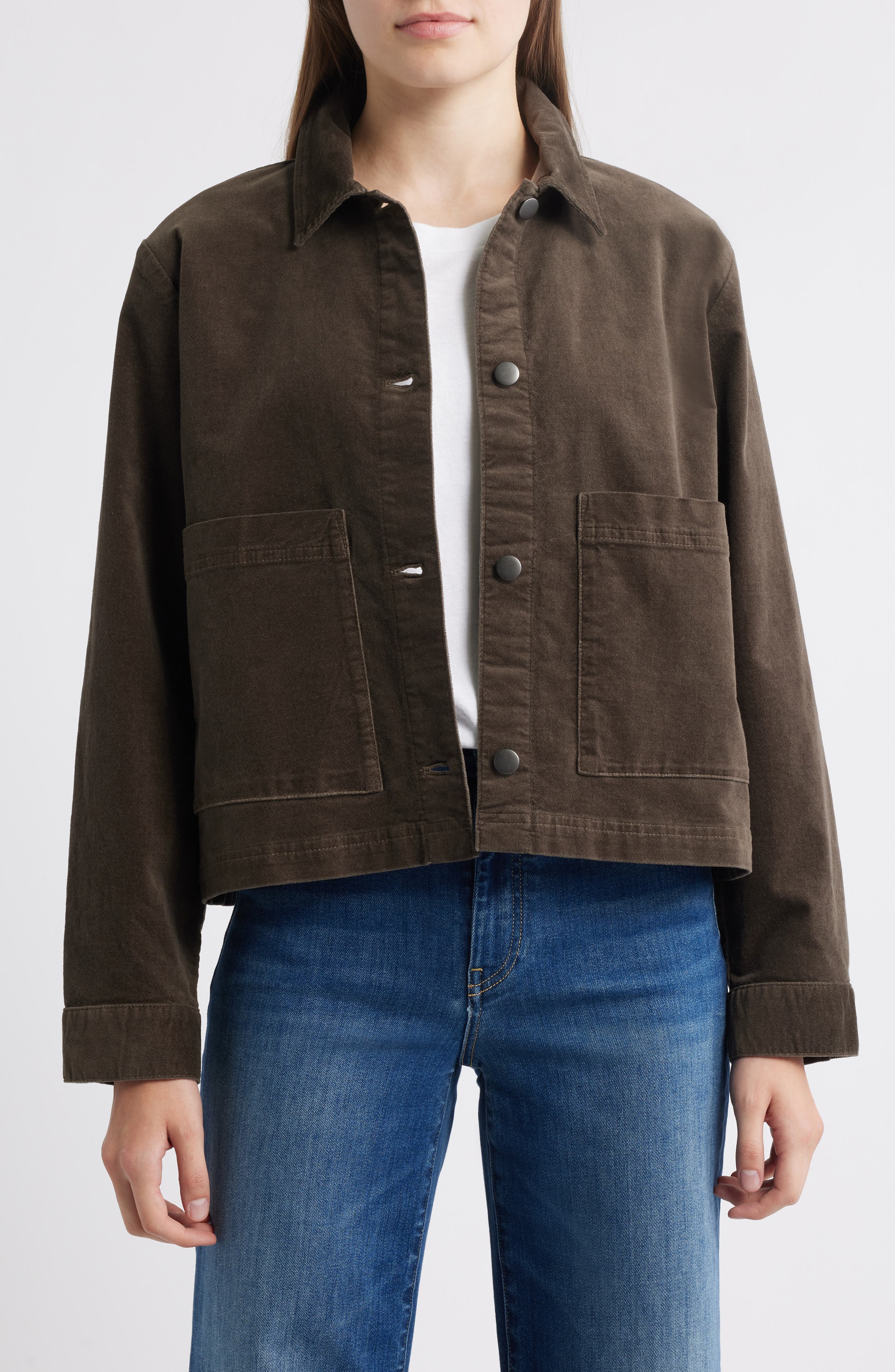 Eileen Fisher Classic Collar Velveteen Jacket