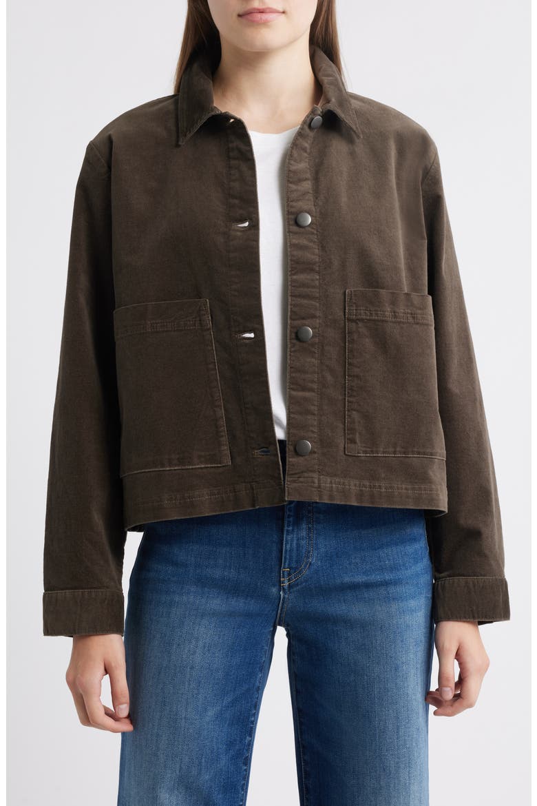 Classic Collar Velveteen Jacket, Main, color, WREN