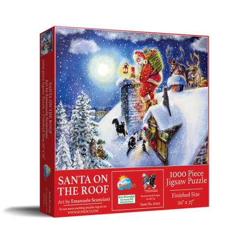 Santa on the Roof 1000 piece Jigsaw Puzzle for Adults