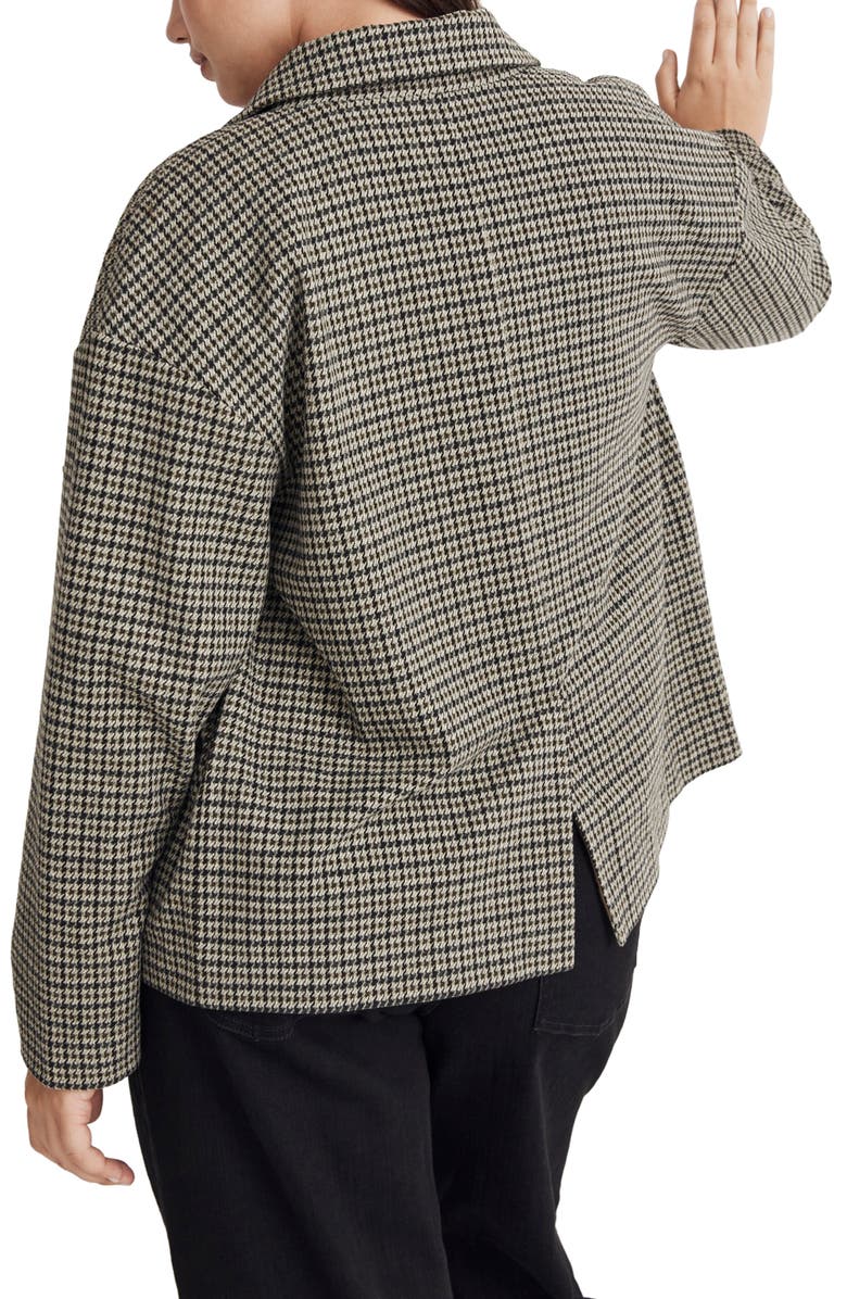 Madewell Houndstooth Oversize Knit Blazer, Alternate, color, 