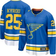 FANATICS Men's Fanatics Jordan Kyrou Blue St. Louis Blues Home Breakaway Player Jersey