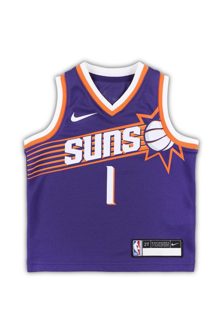 Toddler Nike Devin Booker Purple Phoenix Suns Swingman Player Jersey - Icon Edition, Alternate, color, Purple