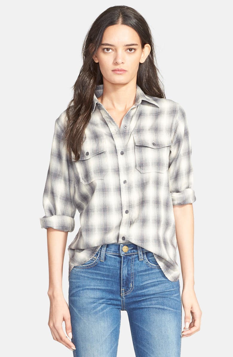 Current/Elliott 'The Perfect Shirt' Plaid Shirt, Main, color, 