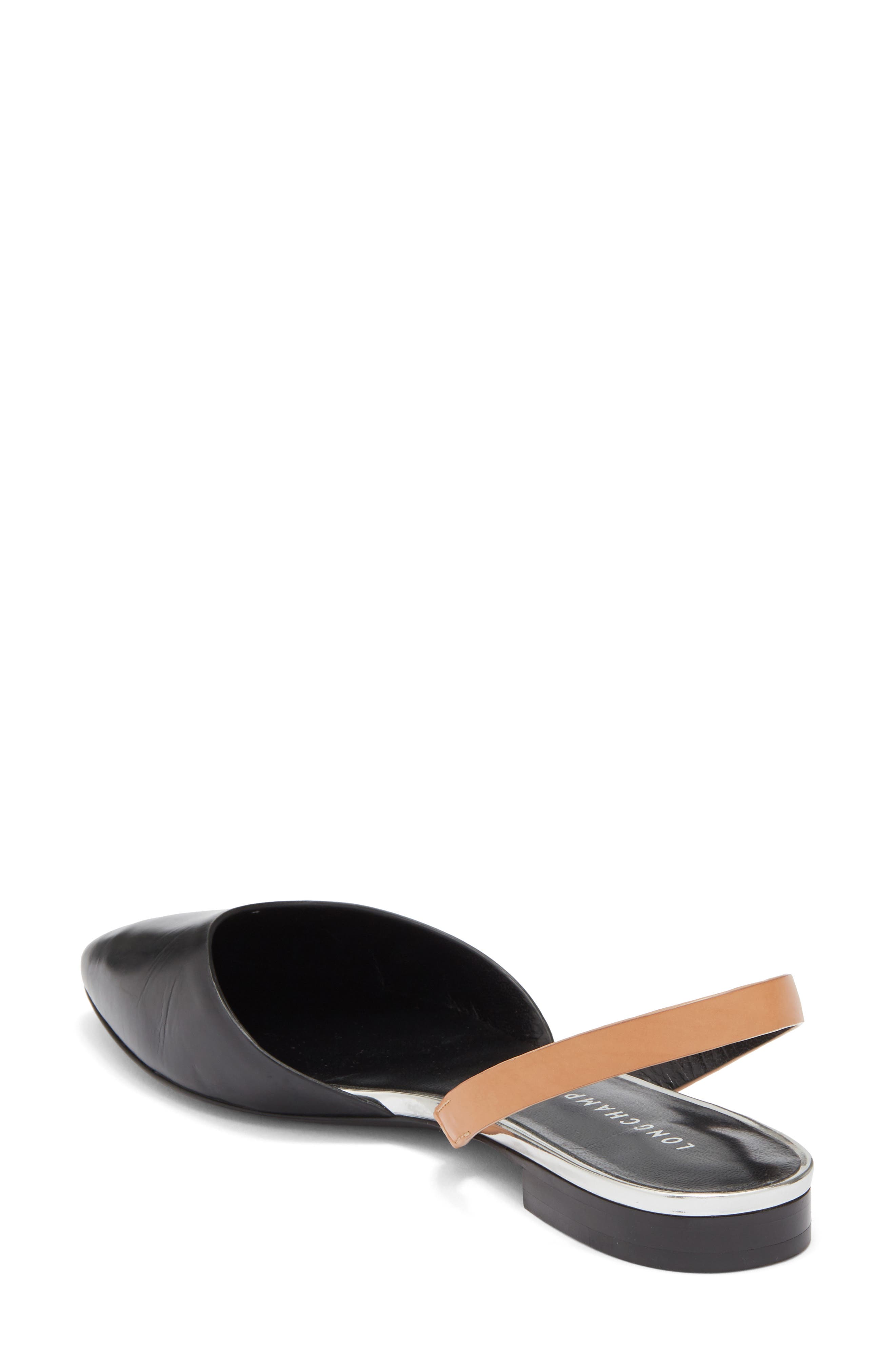 Longchamp Slingback Ballet Flat, Alternate, color, Black