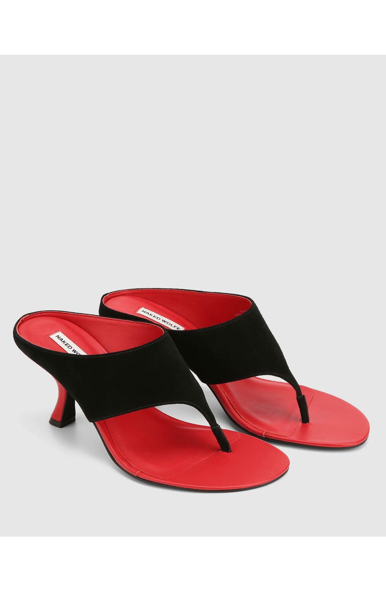 Naked Wolfe Mercer Black Suede, Alternate, color, Black/Red