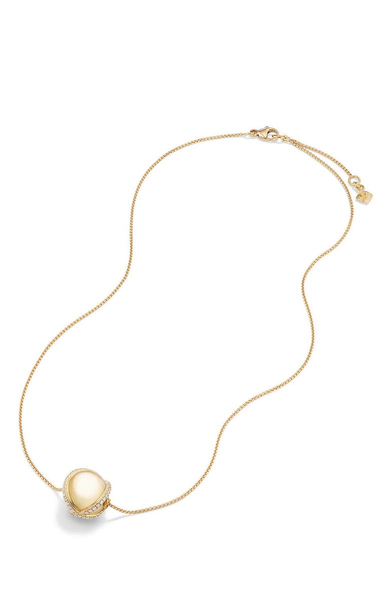 David Yurman 'Solari' Wrap Pendant Necklace with Pavé Diamonds in 18k Gold, Alternate, color,