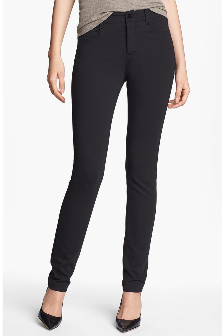 Slim Leg Stretch Pants, Main, color, BLACK