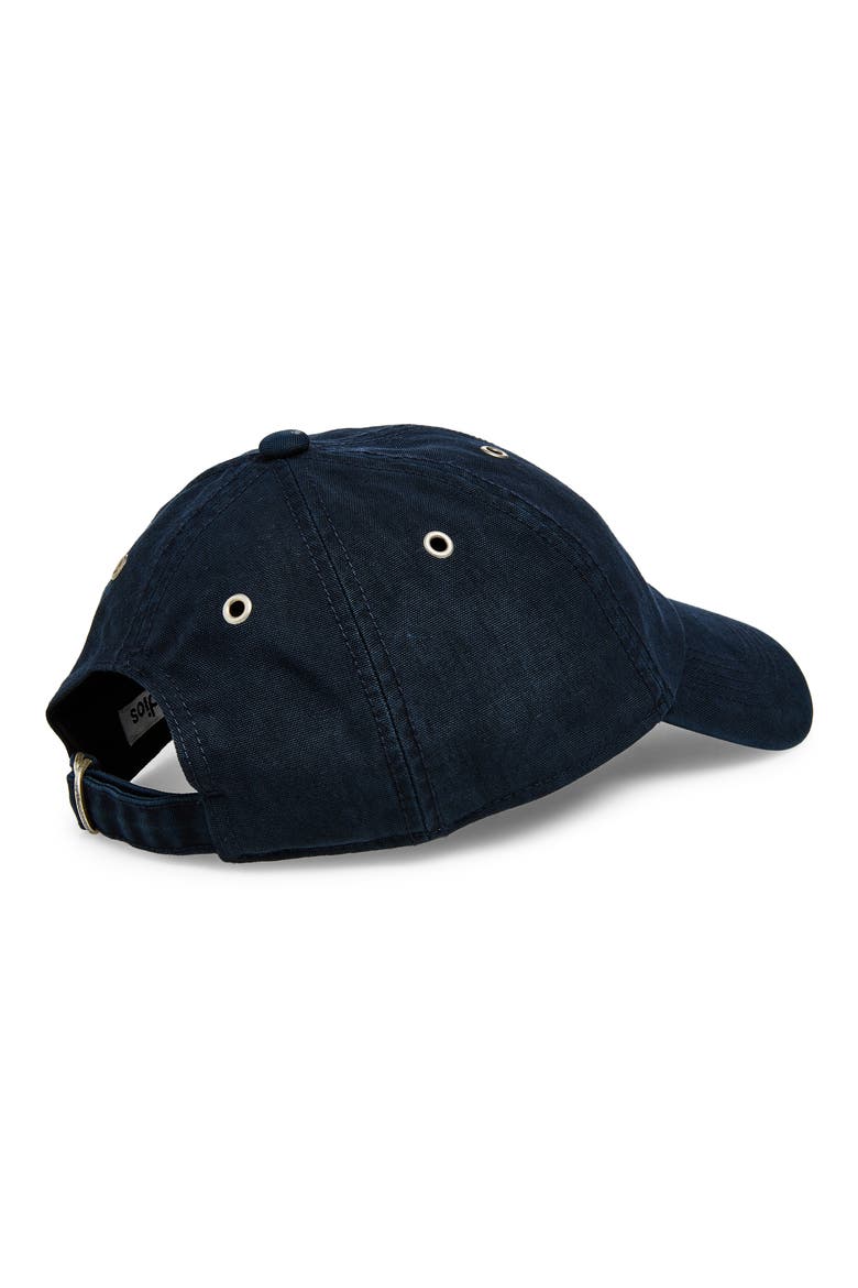 Cuddy Waxed Canvas Adjustable Baseball Cap, Alternate, color, EVENING BLUE