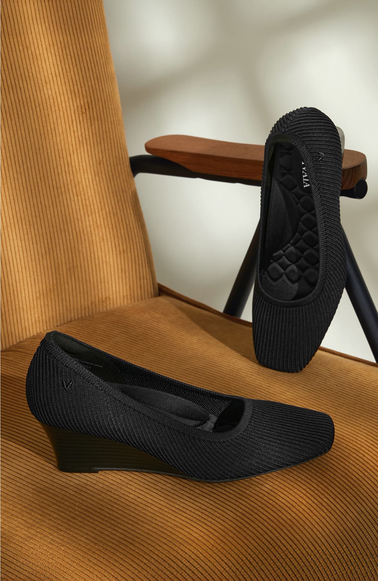 VIVAIA Margot Wedge Pro Square-Toe Heel, Alternate, color, Black