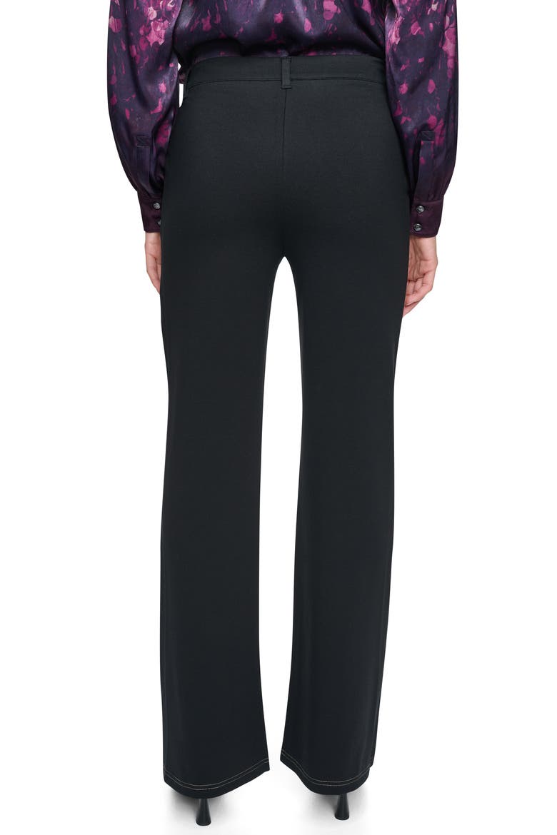 Faux Leather Straight Leg Pants, Alternate, color, BLACK