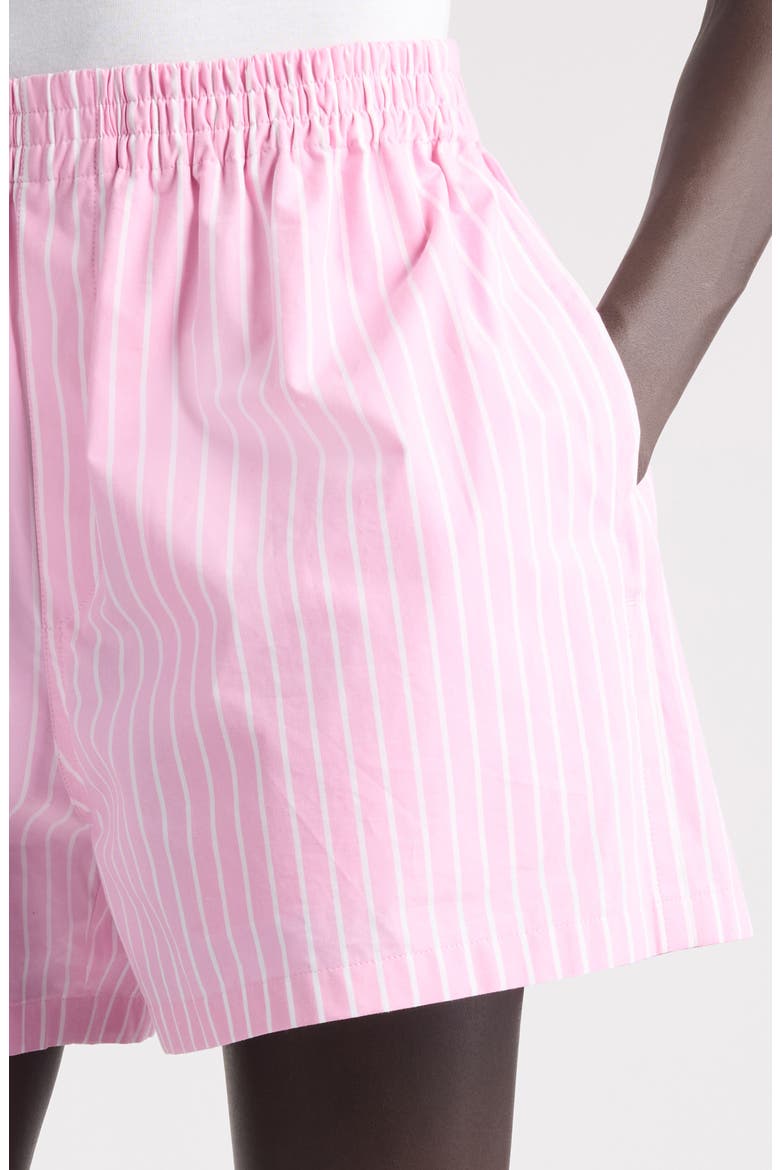 Stripe Cotton Poplin Boxer Shorts, Alternate, color, 5621 PINK/ WHITE