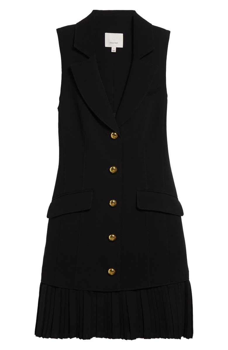 Cinq à Sept Regan Sleeveless Dress, Alternate, color, Black/ Black