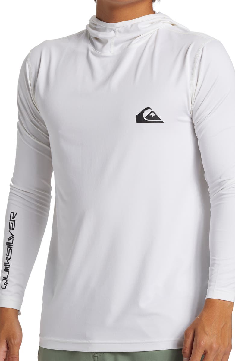 Quiksilver Everyday Surf Long Sleeve Hooded Rashguard, Alternate, color, White